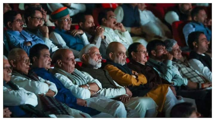 Prime Minister Narendra Modi watched ‘The Sabarmati Report’, the film based on the 2002 Godhra train burning, in the Parliament Library building on Monday.