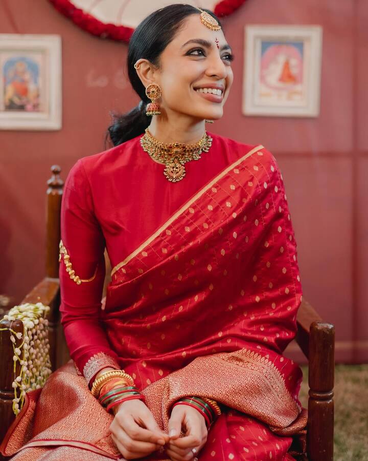 She began the journey in October with the goduma raayi pasupu danchadam ceremony, symbolizing the start of wedding preparations.