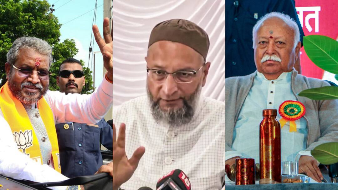 Political uproar over Mohan Bhagwat statement Babulal Marandi hits back Asaduddin Owaisi मोहन भागवत के बयान पर असदुद्दीन ओवैसी ने घेरा तो बाबूलाल मरांडी बोले, 'टोपी वाले को...'