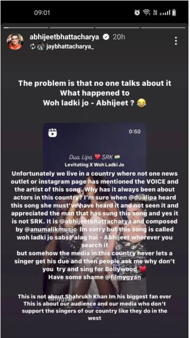 Abhijeet Bhattacharya And His Son Upset Over Lack of Credit After Dua Lipa's Levitating-Woh Ladki Mashup Performance