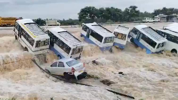 Tamil Nadu: Floods Triggered By Cyclone Fengal Sweep Away Buses As Uthangarai Hit By Historic Rainfall — WATCH