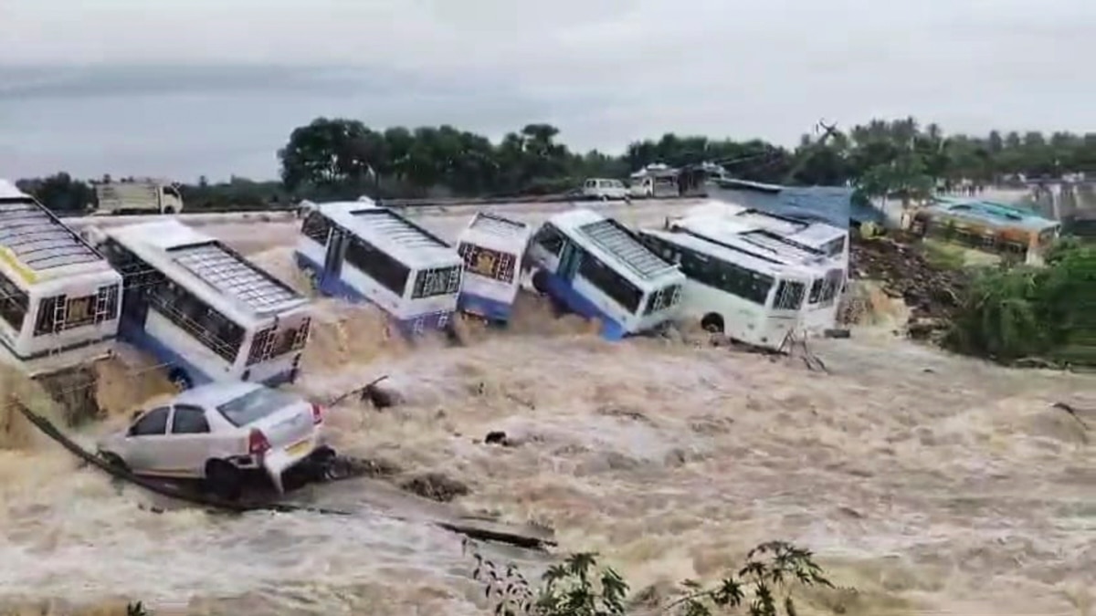 Cyclone Fengal Wreaks Havoc Buses Submerged In Tamil Nadu Heavy Rain ...