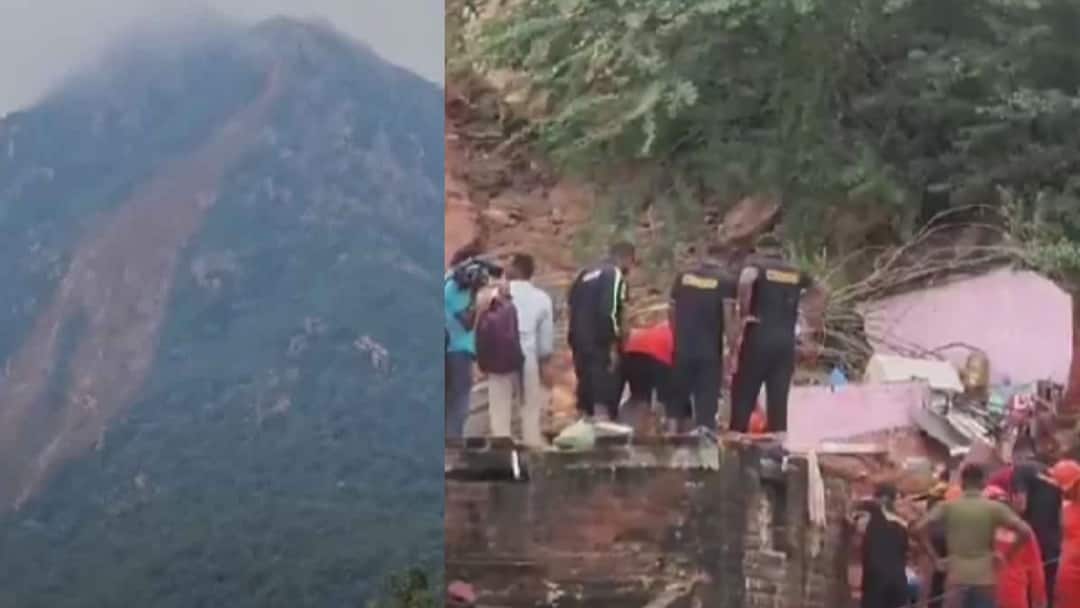Tiruvannamalai Deepamalai Landslide 2000 Feet Rescue The Trapped People Is Intensive Tiruvannamalai: தி.மலை மண்சரிவில் சிக்கிய 7 பேரும் பலி.!  தீபமலையில் நடந்த சோகம்.!