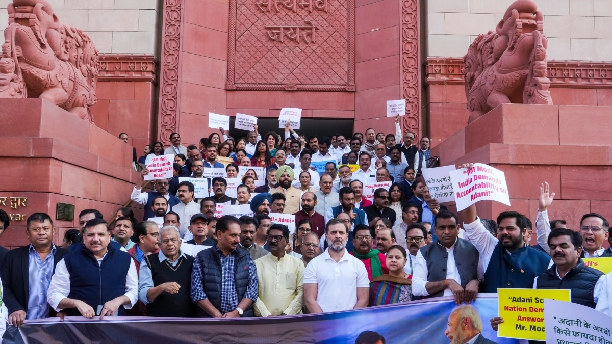 Parliament Winter Session Rajya Sabha Witnesses Uproar Over Adani JPC  Demand Lok Sabha Secretariat Cautions Oppn Against Protests At Makar Dwar  Rahul Gandhi