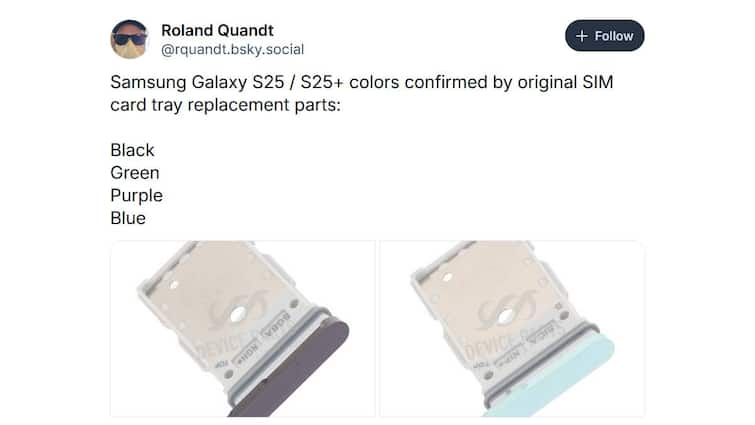 Samsung Galaxy S25 Leaks: Samsung To Release 5 Colour Options, As Tipped By Leaked SIM Trays