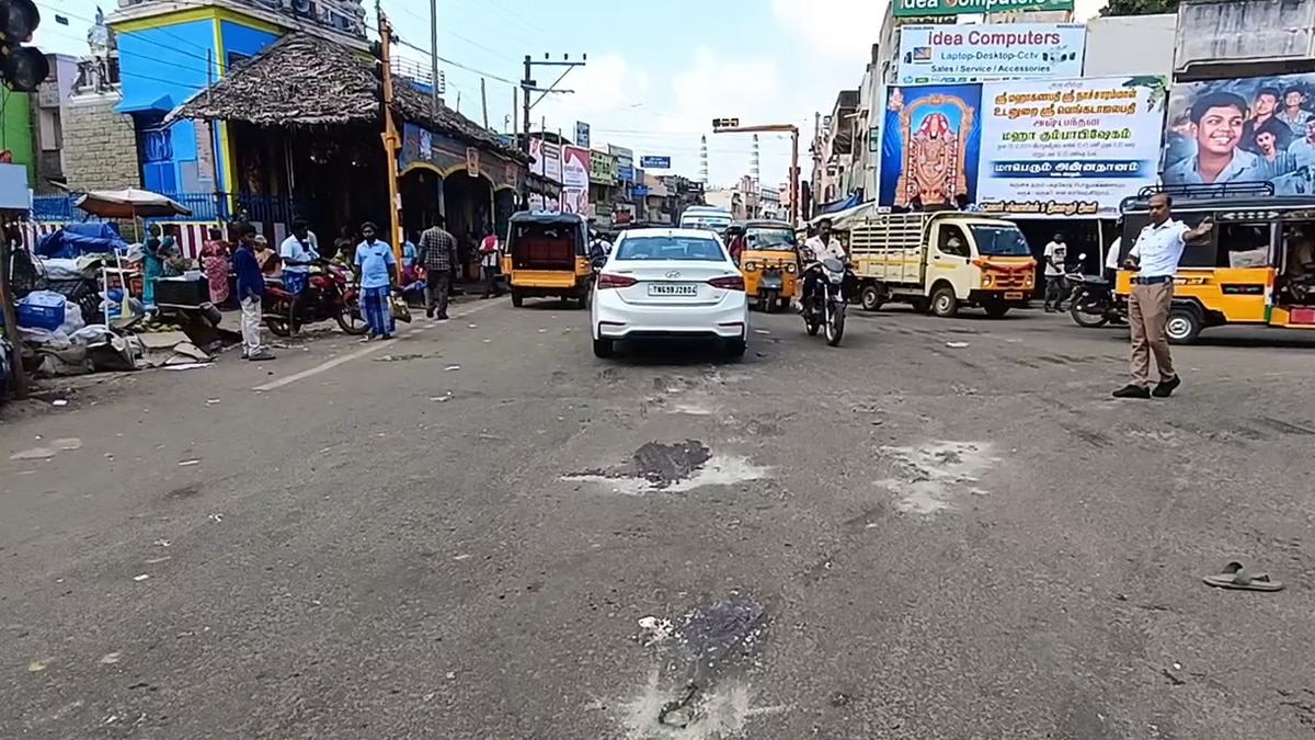 தாறுமாறாக ஓடிய பேருந்து; தலைநசுங்கி இளைஞர் உயிரிழப்பு - திண்டுக்கல்லில் சோகம்