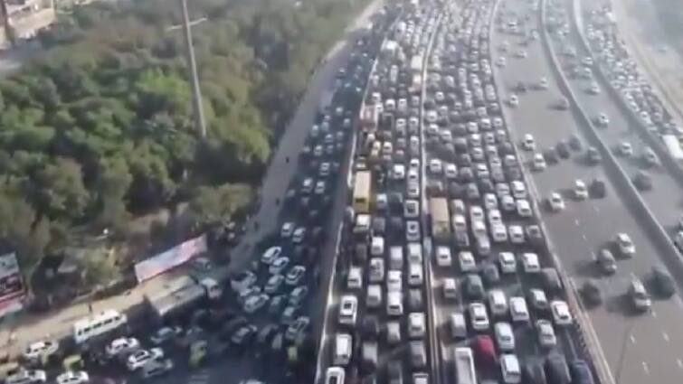 WATCH: Heavy Traffic Jam In Ghazipur As Police Step Up Security Ahead Of Rahul Gandhi’s Sambhal Visit