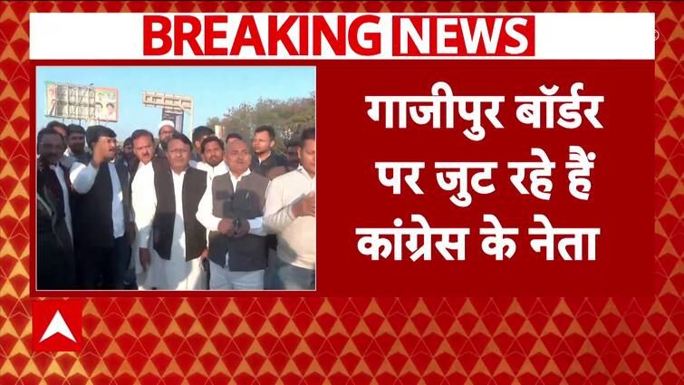 Rahul Gandhi's Sambhal Visit: Massive Crowd of Workers at Delhi-UP Border!