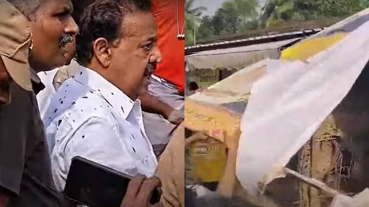 Minister ponmudi banner damaged by villupuram people சேறு.. பேனர் கிழிப்பு! - அமைச்சருக்கு தலைவலி! - என்ன செய்யப்போகிறது திமுக தலைமை?