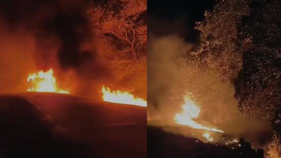 पेट्रोलचा टँकर पलटी झाला, फोंडा घाटाचा रस्ता सरसर वणव्यासारखा पेटत गेला अन्...