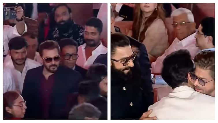 Shah Rukh, Salman Hug Each Other, Ranbir Kapoor, Ranveer Singh Also Attend Maharashtra CM's Oath Ceremony. Pics