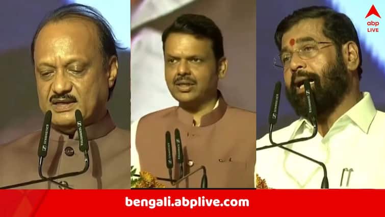 Devendra Fadnavis Takes Oath As Maharashtra Chief Minister Eknath Shinde Ajit Pawar join a Deputies Mahayuti Government in Maharashtra: খেলা ঘুরিয়ে দিলেন অজিতই? মহারাষ্ট্রের মুখ্যমন্ত্রী হলেন দেবেন্দ্র, নিমরাজি একনাথ ডেপুটি হলেন শেষ পর্যন্ত