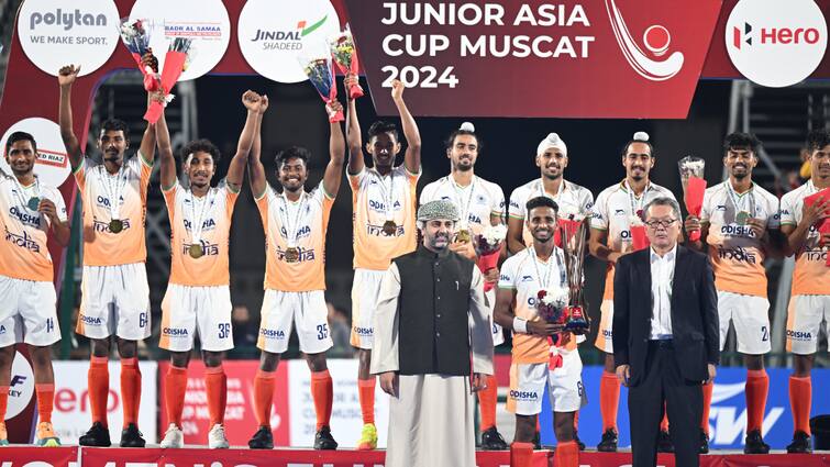 Junior Hockey Asia Cup 2024  India beats Pakisthan 5-3 in the final at oman Junior Hockey Asia Cup : பாகிஸ்தானை பந்தாடிய இந்தியா! 5வது முறையாக ஆசிய ஜூனியர் ஹாக்கியில் இந்தியா சாம்பியன்