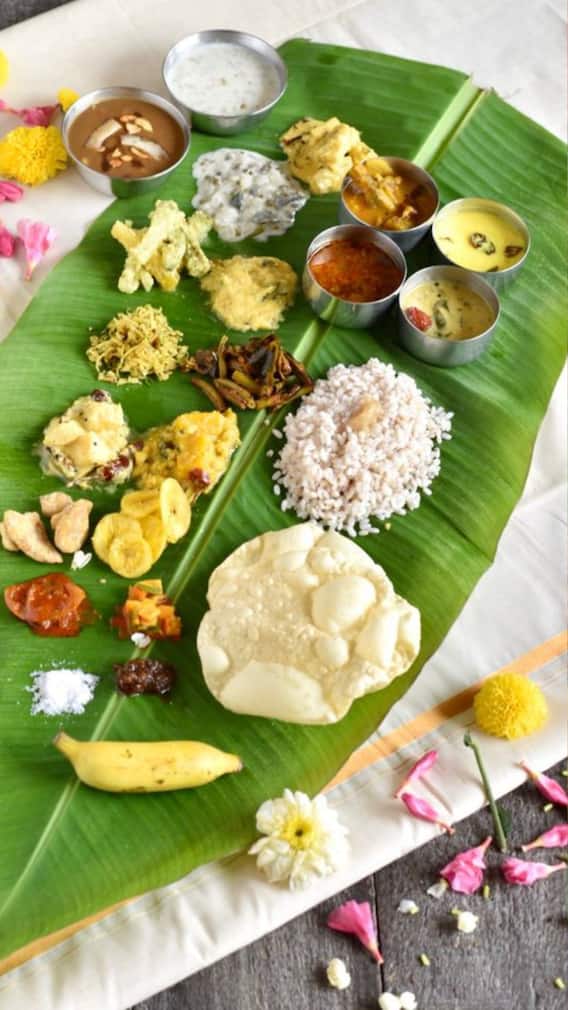 12 South Indian Meals Served On Banana Leaves