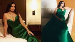 Sonam Kapoor : 'फॅशनिस्टा' सोनम कपूरचा क्लासी लूक; ग्रीन ड्रेसमध्ये दिसतेय खास!