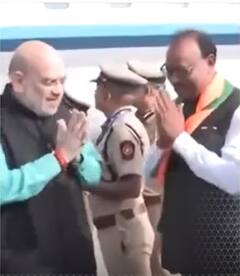 महाराष्ट्र सरकार के शपथग्रहण में पहुंचे अमित शाह | ABP NEWS SHORTS