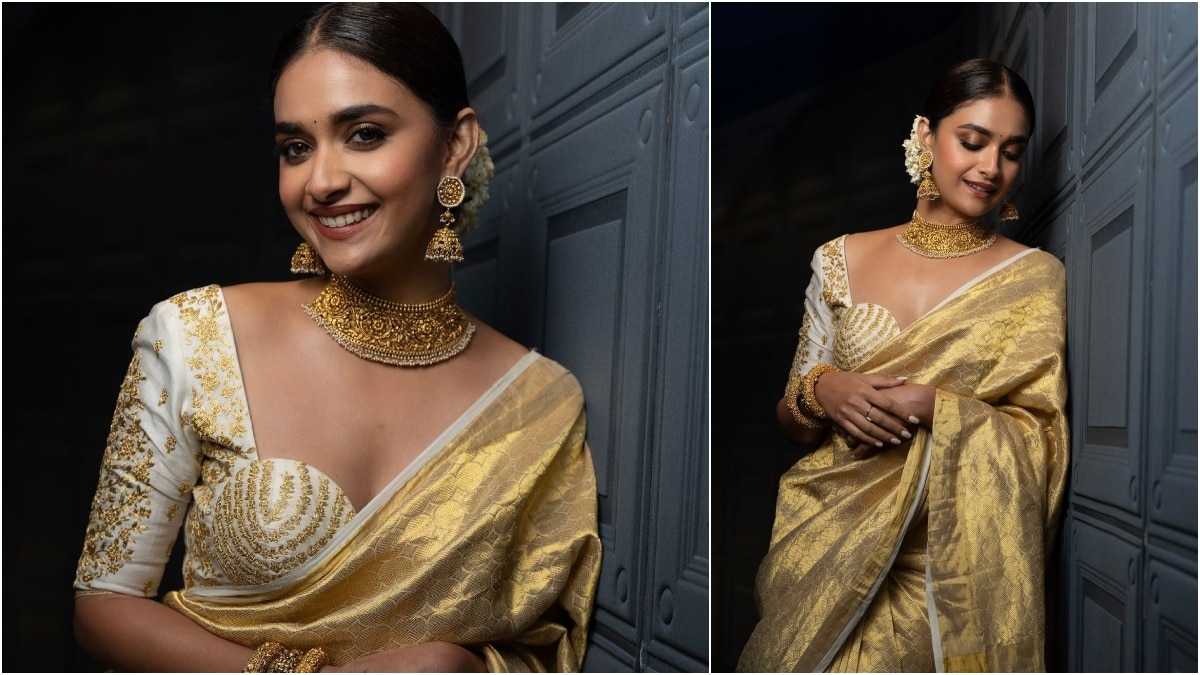 Keerthy Suresh Saree Looks : ఫంక్షన్లకు, పెళ్లిళ్లకు సింపుల్​గా ముస్తాబై, స్టన్నింగ్​గా కనిపించాలంటే కీర్తి సురేష్​ని ఫాలో అయిపోండిలా