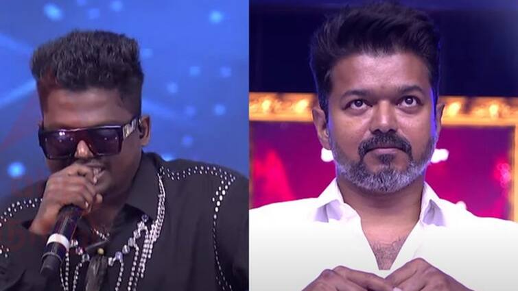 Rap Singer Arivu sings controversial lines slams brahminism TVK president Vijay reacts 