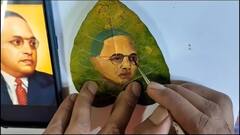 Mahaparinirvan Din 2024 : पिंपळाच्या पानावर अमर विचारांची कलाकृती, बाबासाहेब आंबेडकरांना अनोखी श्रद्धांजली