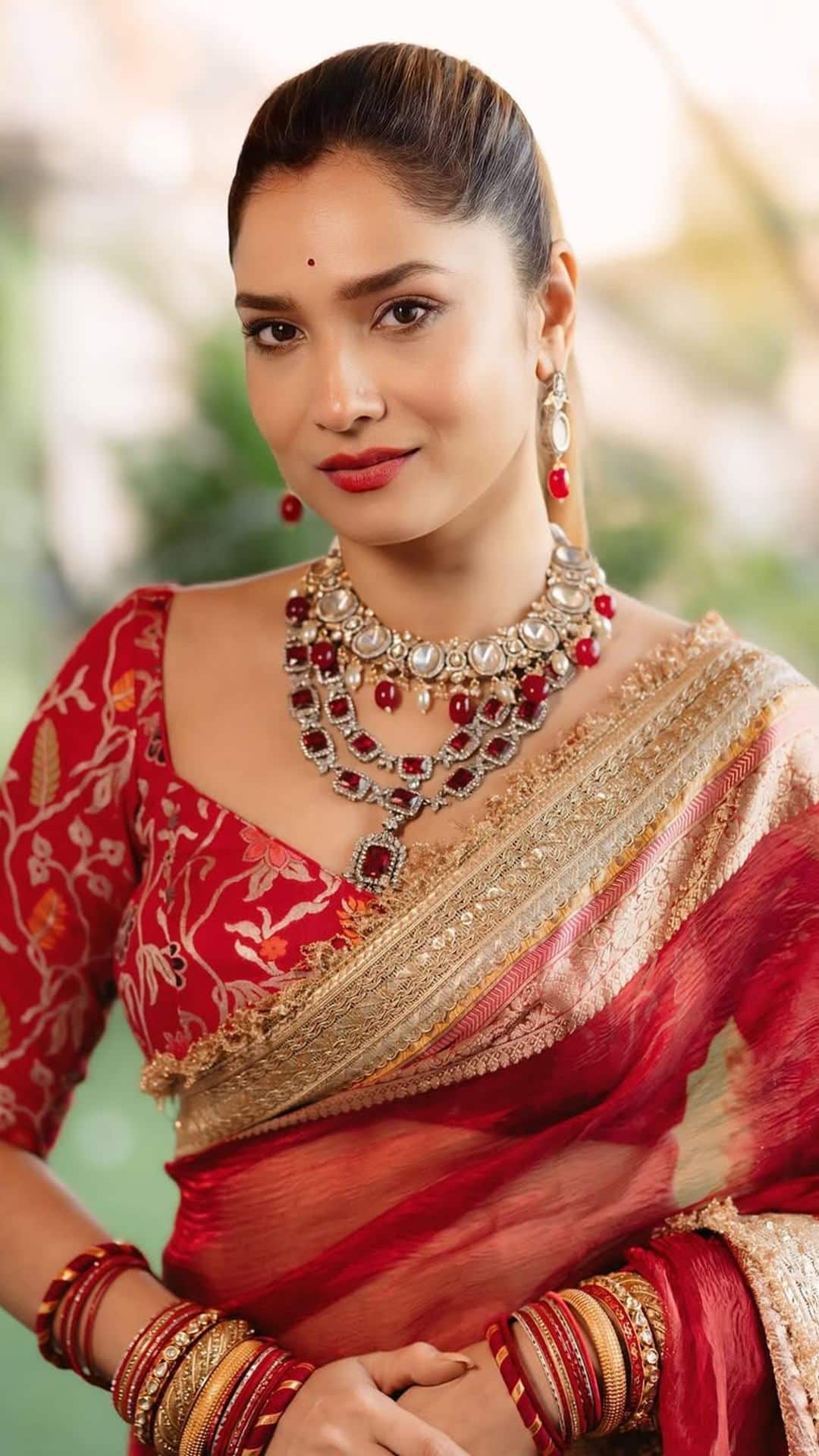 Ankita Lokhande Aces Elegance In A Red Saree; See Pics Ankita Lokhande Aces Elegance In A Red Saree; See Pics
