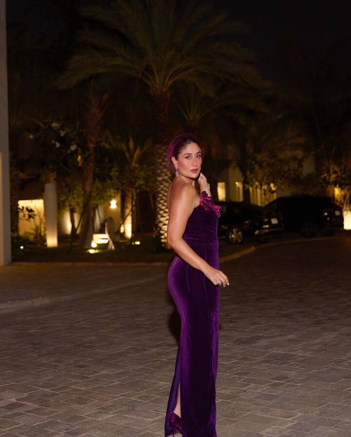 The rich hue of the dress perfectly complemented her radiant complexion, making her the center of attention.