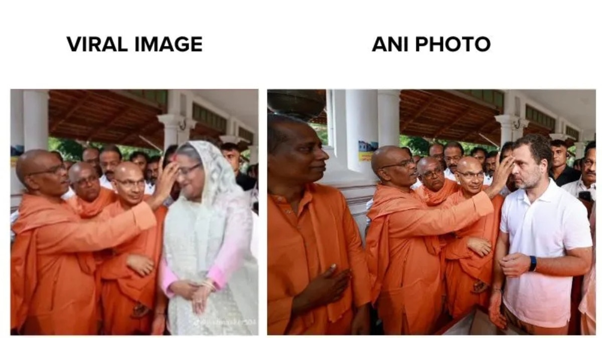 Fact Check: Sheikh Hasina Has Not Converted To Hinduism In India, Viral Image Is Edited