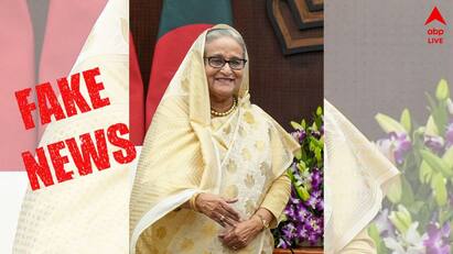 Fact Check viral image shows that Sheikh Hasina converted to Hinduism in India Know the reality Fact Check: বাংলাদেশে হিন্দুদের উপর লাগাতার অত্যাচার, হিন্দুত্ব গ্রহণ শেখ হাসিনার ?