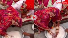 शादी के बाद जंग के मैदान में उतरे दूल्हा दुल्हन! इस रस्म के दौरान हुई कुश्तम पछाड़, देखें वीडियो