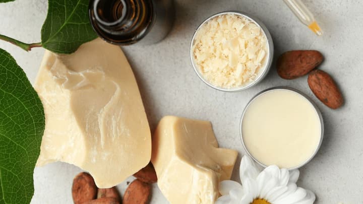 3. Shea Butter: Shea Butter is known for its rich texture which helps in nourishing and moisturising the skin. It offers long lasting hydration and protection against the dry skin caused during the harsh winters. (Image Source: Pinterest/miracle_keeling62)