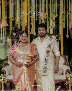 Indraja Shankar Baby Shower: ரோபோ ஷங்கர் மகள் இந்திரஜாவுக்கு பிரமாண்டமாக நடந்த வளைகாப்பு! வைரலாகும் போட்டோஸ்!