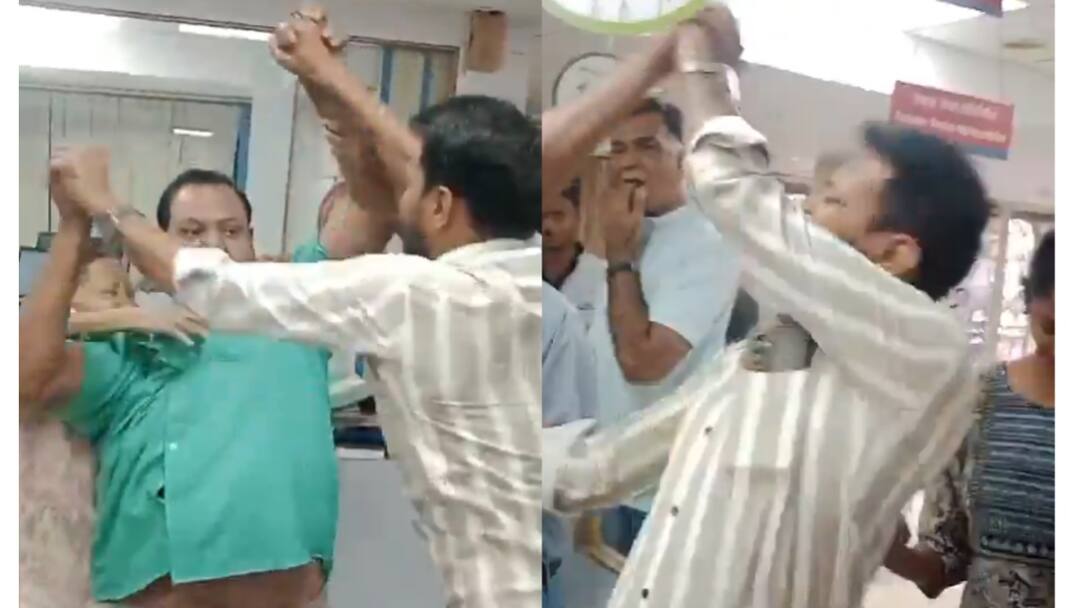 Viral Video: Customer Pulls Bank Manager's Hair, Tears Shirt Over TDS Deduction In Ahmedabad Viral Video Customer Pulls Bank Manager's Hair, Tears Shirt Over TDS Deduction In Ahmedabad Viral Video: Customer Pulls Bank Manager's Hair, Tears Shirt Over TDS Deduction In Ahmedabad
