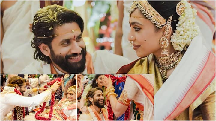 Naga Chaitanya Sobhita Marriage Photos: డిసెంబర్ 4న అక్కినేని నాగచైతన్య శోభిత పెళ్లి చేసుకున్నారు. నాలుగు రోజుల తర్వాత తమ పెళ్లి ఫోటోలను సోషల్ మీడియాలో షేర్ చేశారు.