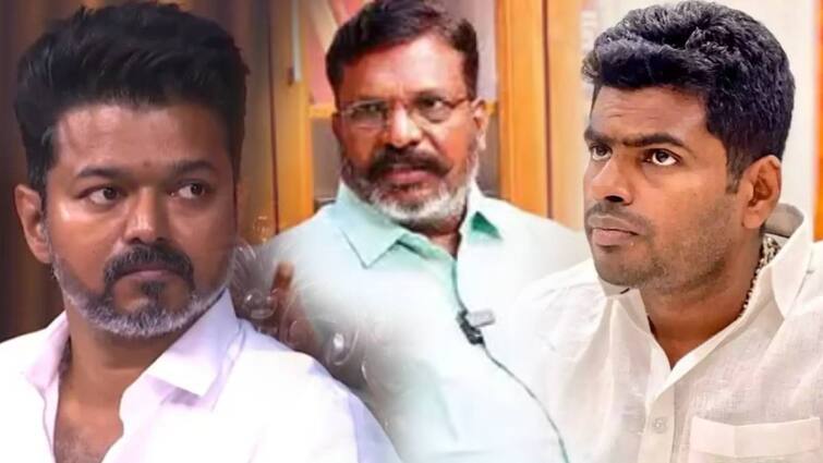 BJP annamalai explain to TVK Vijay on manipur issue and VCK Thirumavalavan adhav arjuna வேற ஆளே இல்லையா? மணிப்பூரை கையில் எடுத்த விஜய்! போட்டுத்தாக்கிய அண்ணாமலை! இடையில் சிக்கிய விசிக! 