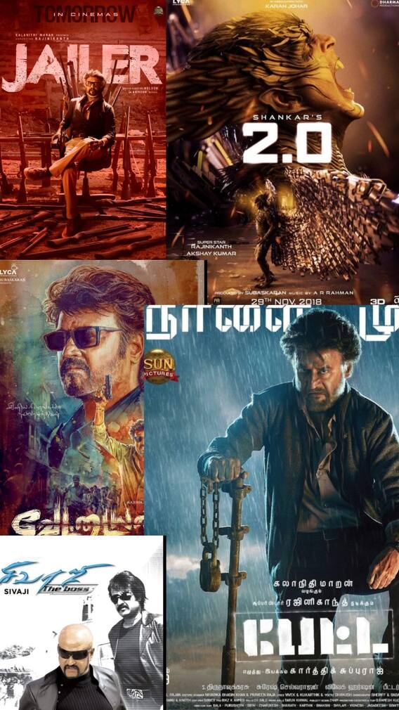 சூப்பர் ஸ்டார் ரஜினியின் டாப் 10 பாக்ஸ் ஆபிஸ் ஹிட்கள்