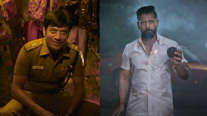 actor Vikram S Arunkumar directorial  Veera Dheera Sooran Teaser Out Now எஸ்.ஜே சூர்யா Vs  விக்ரம்...செம காம்போ...விக்ரம் நடித்துள்ள வீர தீர சூரன் படத்தின் டீசர் இதோ