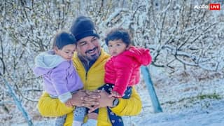 Rubina Dilaik Twin Daughters: रुबीना दिलैक की बेटियों की पहली बर्फबारी, ईधा-जीवा को गोद में लिए दिखे पापा अभिनव शुक्ला