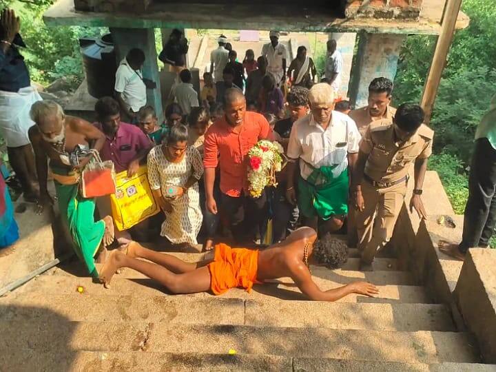 1017 படிகளில் உருண்டு ஏறிய பக்தர்... தாத்தாவின் வேண்டுதலை நிறைவேற்றி வரும் பேரன் - எதற்காக தெரியுமா?