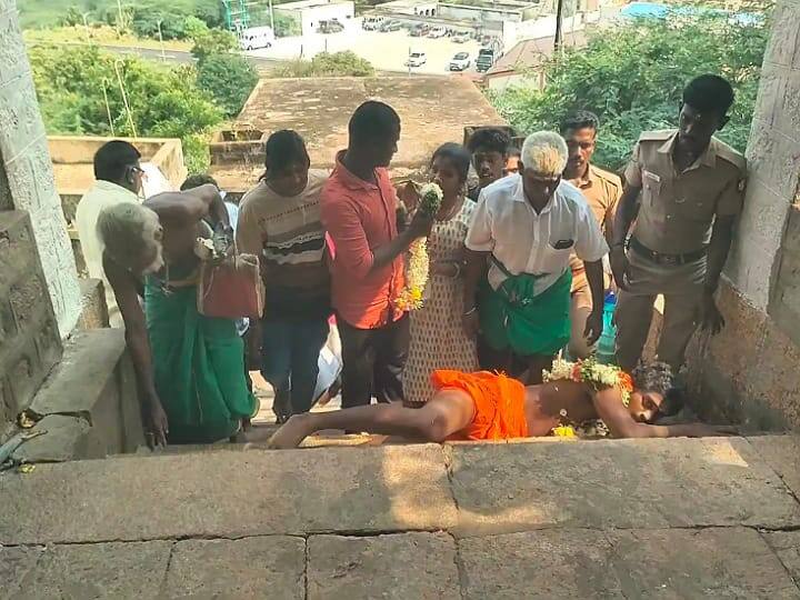 1017 படிகளில் உருண்டு ஏறிய பக்தர்... தாத்தாவின் வேண்டுதலை நிறைவேற்றி வரும் பேரன் - எதற்காக தெரியுமா?