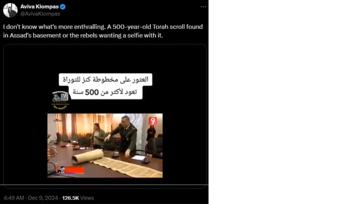 Fact Check: Is That A '500-Yr-Old Torah Scroll In Bashar al-Assad Basement' In Syria? Know The Truth