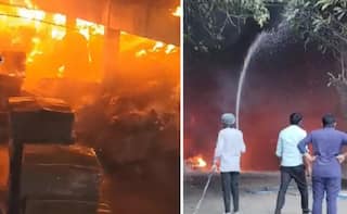 Terrific Fire in the Rajkot GIDC gopal namkeen factory more than one km  area has been doing empty | Rajkot Fire: રાજકોટ ગોપાલ નમકીનમાં લાગેલી  વિકરાળ આગ હજુ પણ બેકાબુ, એક કિમીનો