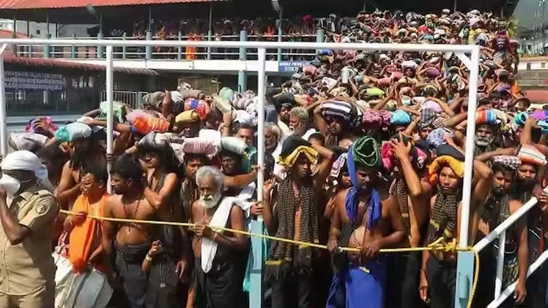 Sabarimala temple number of devotees visiting Sabarimala has increased this year compared to last year tnn சபரிமலைக்கு வரும் பக்தர்கள் எண்ணிக்கை கடந்த ஆண்டை  விட இந்த ஆண்டு அதிகரிப்பு