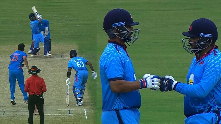 Watch Video Ajinkya Rahane fiery knock storms Mumbai in Final Syed Mushtaq Ali trophy Watch Video :  சிங்கத்துக்கு இன்னும் வயசாகல...ரூத்ரதாண்டவம் ஆடும் ரகானே... மிஸ் பண்ணீட்டீங்களே CSK..