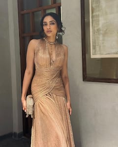 Sobhita Dhulipala Dons Glam Gold Look At Cocktail Party Post-Wedding, See All Pics
