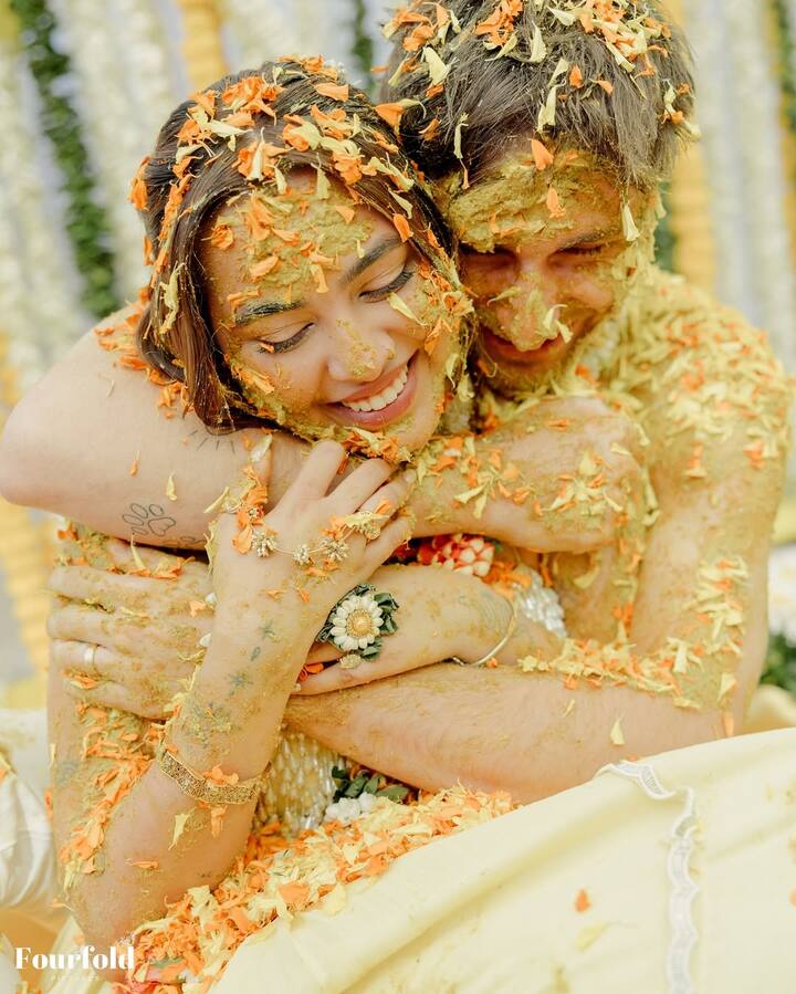 Aaliyah also shared Haldi pictures from the ceremony with her fans.