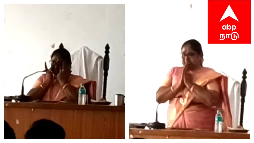 Mayiladuthurai District Sirkazhi Union Committee meeting Chairman tearfully apologized 5 ஆண்டுகளாக கறார் காட்டிய தலைவர் - இறுதியில் கண்கலங்கி மன்னிப்பு...!