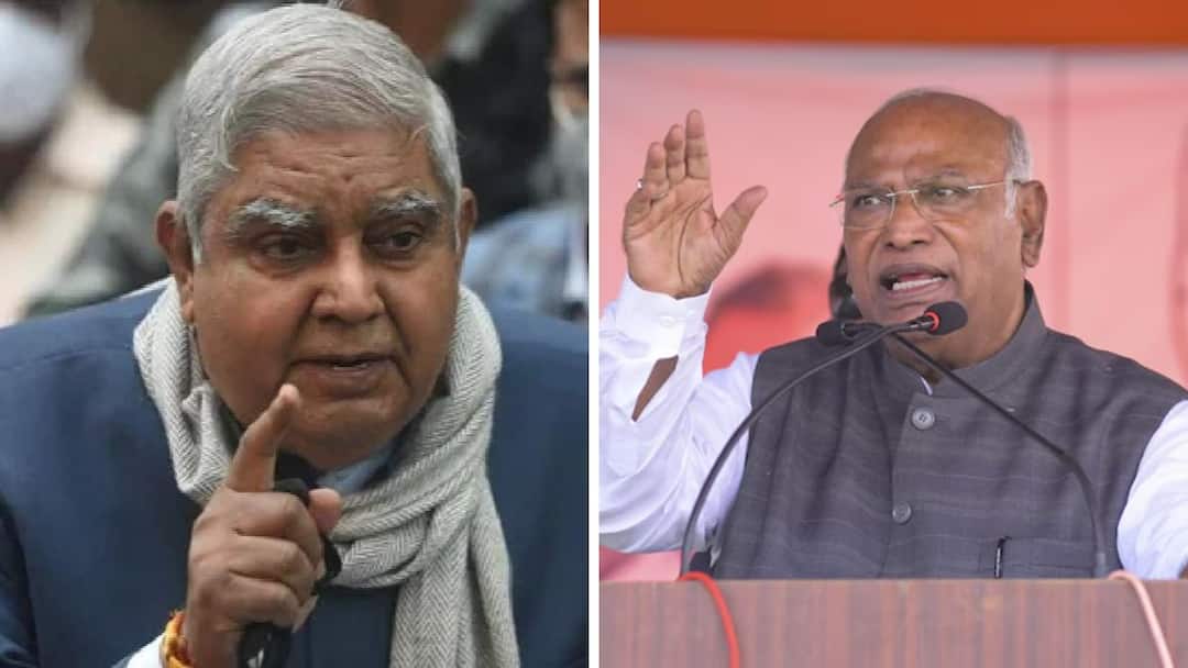 Winter Session : धनकड म्हणाले, शेतकऱ्यांचा मुलगा सहन होईना, मी कामगाराचा मुलगा, खरगेंचा सुद्धा जोरदार पलटवार; राज्यसभेत रणकंदन Ruckus in Rajya Sabha over no confidence motion against Chairman Jagdeep Dhankhar Mallikarjun Kharge Winter Session : धनकड म्हणाले, शेतकऱ्यांचा मुलगा सहन होईना, मी कामगाराचा मुलगा, खरगेंचा सुद्धा जोरदार पलटवार; राज्यसभेत रणकंदन