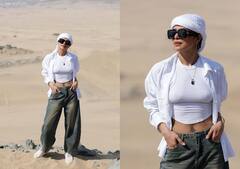 सिर पर साफा बांध 'हबीबी' बनीं प्रियंका चोपड़ा, सऊदी अरब पहुंच रेत पर चलाई Sandrail, देखें फोटोज