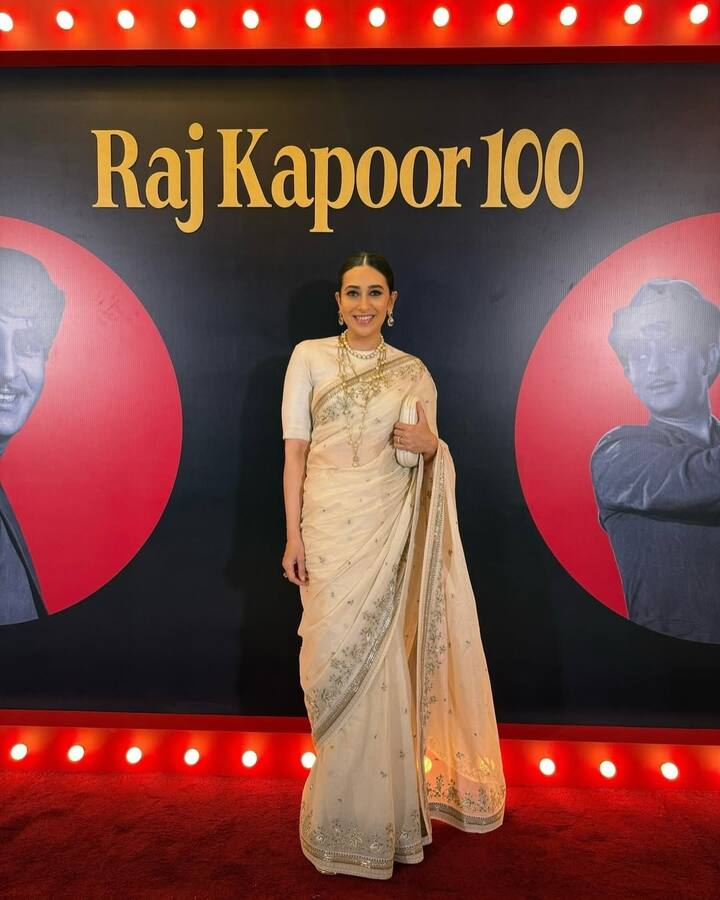 Karisma Kapoor is a style icon in all seasons. The 90s star recently treated fans with pictures from Raj Kapoor's 100th birth anniversary celebrations and we simply cannot get enough.