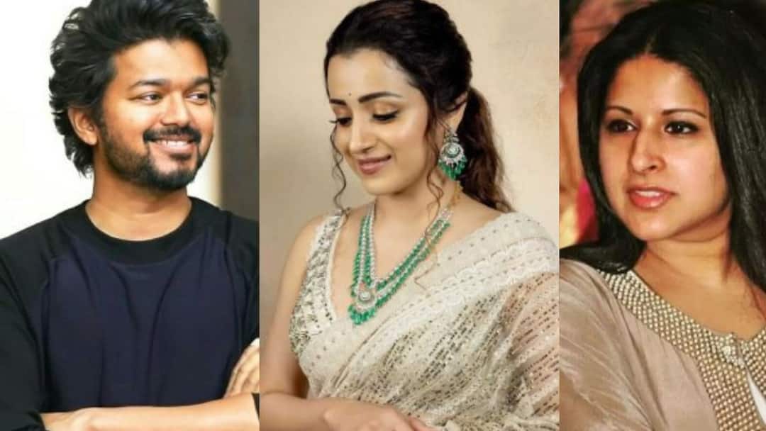 Vijay Sangeetha: #Justiceforsangeetha..! சேர்ந்து பயணித்த விஜய் - த்ரிஷா, கூடி அடிக்கும் திமுக, நெட்டிசன்கள் - நடந்தது என்ன? netizens criticize TVK vijay for attending keerthy suresh marriage with trisha without wife sangeetha Vijay Sangeetha: #Justiceforsangeetha..! சேர்ந்து பயணித்த விஜய் - த்ரிஷா, கூடி அடிக்கும் திமுக, நெட்டிசன்கள் - நடந்தது என்ன?