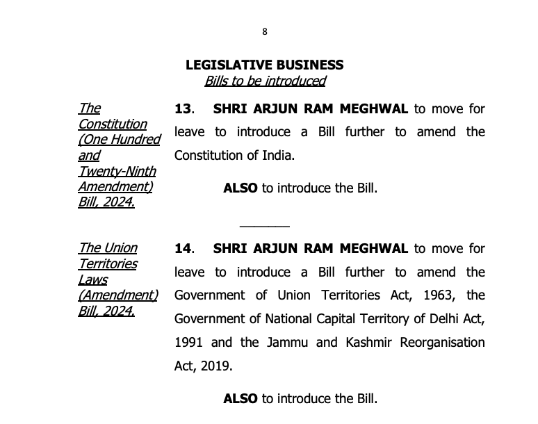 Parliament Winter Session: 'One Nation, One Election' Bill Delayed as Revised LS Agenda Drops Monday’s Discussion